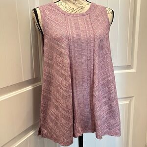 Gap Swing Tank Top  Flared Bottom Sleeveless Marled Lavender Like New Size M